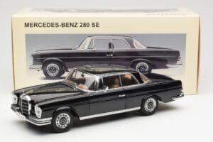 Mercedes 280 SE W111 Coupe Black AUTOart 1:18 76286 Diecast - image 8 of 8