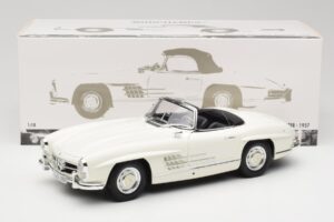 Mercedes 300 SL W198 Roadster White With Soft Top Minichamps 1:18 180039034 Diecast - image 9 of 9