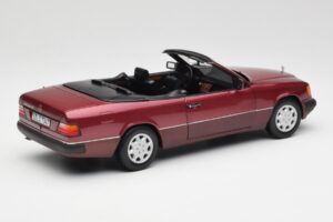 Mercedes 300CE-24 A124 Cabriolet Almandine Red Metallic Norev 1:18 B66040616 Diecast - image 3 of 8