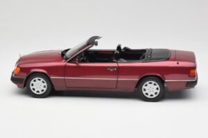 Mercedes 300CE-24 A124 Cabriolet Almandine Red Metallic Norev 1:18 B66040616 Diecast - image 4 of 8