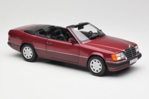 Mercedes 300CE-24 A124 Cabriolet Almandine Red Metallic Norev 1:18 B66040616 Diecast - image 6 of 8