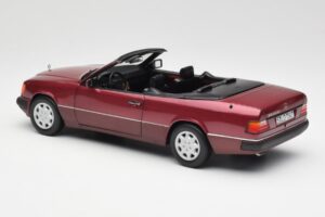 Mercedes 300CE-24 A124 Cabriolet Almandine Red Metallic Norev 1:18 B66040616 Diecast - image 7 of 8