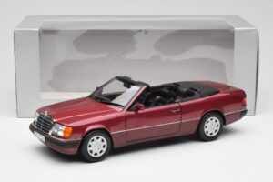 Mercedes 300CE-24 A124 Cabriolet Almandine Red Metallic Norev 1:18 B66040616 Diecast - image 8 of 8