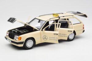 Mercedes 300D S124 T-Model Light Ivory Taxi Dealer Edition Norev 1:18 B66040702 Diecast - image 2 of 8