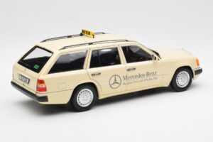 Mercedes 300D S124 T-Model Light Ivory Taxi Dealer Edition Norev 1:18 B66040702 Diecast - image 3 of 8