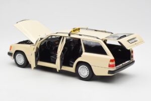 Mercedes 300D S124 T-Model Light Ivory Taxi Dealer Edition Norev 1:18 B66040702 Diecast - image 5 of 8