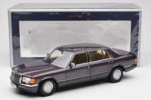 Mercedes 560 SEL W126 Purple Metallic Norev 1:18 183544 Diecast - image 8 of 8