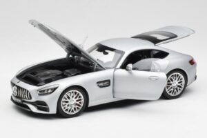 Mercedes AMG GT S C190 Designo Iridium Silver Magno Norev 1:18 B66960485 Diecast - image 2 of 8