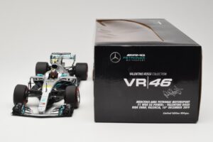 Mercedes AMG Petronas W08 V. Rossi Ride Swap Valencia December 2019 Minichamps 1:18 110191746 Diecast - image 6 of 6