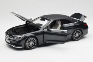 Mercedes S-Class Cabriolet A217 Magnetite Black Metallic Norev 1:18 B66960354 Diecast - image 2 of 8