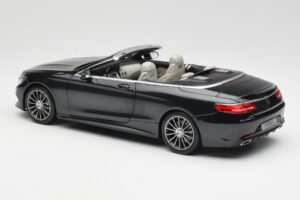 Mercedes S-Class Cabriolet A217 Magnetite Black Metallic Norev 1:18 B66960354 Diecast - image 7 of 8