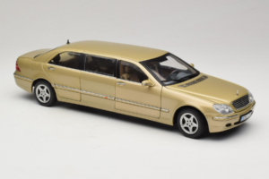 Mercedes S-Class W220 Pullman Gold Metallic Sun Star 1:18 4113 Diecast - image 6 of 8