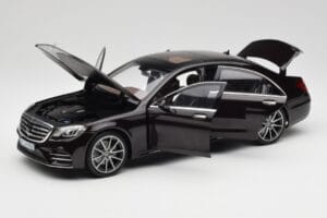 Mercedes S-Class W222 AMG Line Ruby Black Metallic Norev 1:18 183483 Diecast - image 2 of 8
