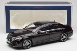 Mercedes S-Class W222 AMG Line Ruby Black Metallic Norev 1:18 183483 Diecast - image 8 of 8