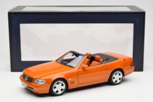 Mercedes SL 500 R129 Orange Metallic Norev 1:18 183752 Diecast - image 8 of 8