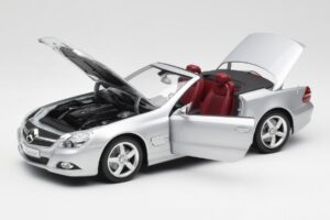 Mercedes SL 500 R230 Cabriolet Iridium Silver Minichamps 1:18 B66962388 Diecast - image 2 of 8