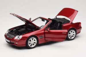 Mercedes SL 500 R230 Red Metallic Limited Edition Norev 1:18 183841 Diecast - image 2 of 8