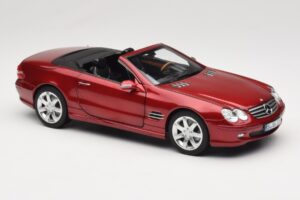 Mercedes SL 500 R230 Red Metallic Limited Edition Norev 1:18 183841 Diecast - image 6 of 8