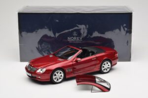 Mercedes SL 500 R230 Red Metallic Limited Edition Norev 1:18 183841 Diecast - image 8 of 8