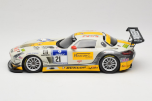 Mercedes SLS AMG GT3 #21 Rowe Racing M. Hartung / N. Heyer ADAC 24 Hours Nurburgring 2013 Minichamps 1:18 151133121 Diecast - image 3 of 6