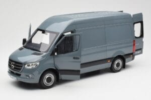 Mercedes Sprinter W907 Blue Grey Norev 1:18 183423 Diecast - image 2 of 7