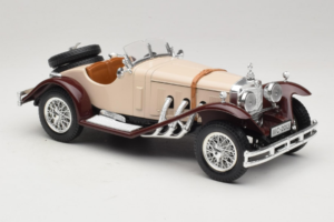 Mercedes SSK Beige & Dark Red Bburago 1:18 3009-M4 Diecast - image 4 of 6