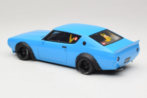 Nissan Skyline 2000 GT-R KPGC110 LB Works Blue Otto 1:18 OT1210 Resin - image 4 of 6