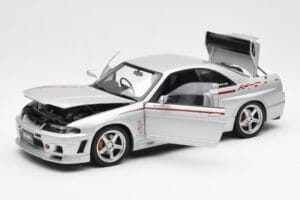 Nissan Skyline GT-R R33 R-Tune Silver AUTOart 1:18 77326 Diecast - image 2 of 8