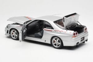 Nissan Skyline GT-R R33 R-Tune Silver AUTOart 1:18 77326 Diecast - image 5 of 8