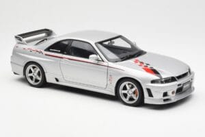 Nissan Skyline GT-R R33 R-Tune Silver AUTOart 1:18 77326 Diecast - image 6 of 8