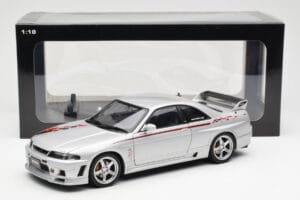 Nissan Skyline GT-R R33 R-Tune Silver AUTOart 1:18 77326 Diecast - image 8 of 8