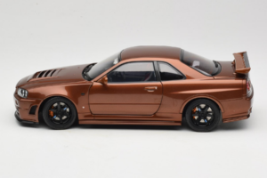 Nissan Skyline GT-R R34 Customized Metallic Bronze MotorHelix 1:18 M83414 Diecast - image 4 of 8