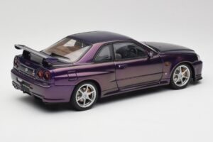 Nissan Skyline GT-R R34 V-Spec Midnight Purple AUTOart 1:18 77305 Diecast - image 3 of 8