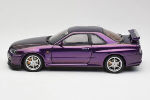 Nissan Skyline GT-R R34 V-Spec Midnight Purple AUTOart 1:18 77305 Diecast - image 4 of 8