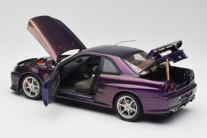 Nissan Skyline GT-R R34 V-Spec Midnight Purple AUTOart 1:18 77305 Diecast - image 5 of 8