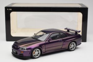 Nissan Skyline GT-R R34 V-Spec Midnight Purple AUTOart 1:18 77305 Diecast - image 8 of 8