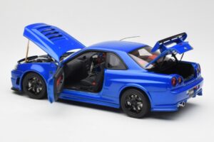 Nissan Skyline GT-R R34 NISMO Z-Tune Bayside Blue AUTOart 1:18 77354 Composite - image 5 of 8