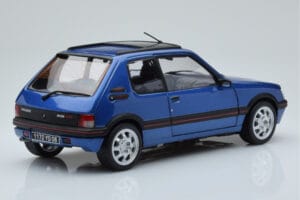 Peugeot 205 GTi 1.9 With Window Roof Miami Blue Norev 1:18 184844 Diecast - image 3 of 8