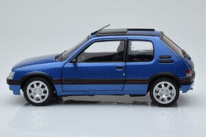 Peugeot 205 GTi 1.9 With Window Roof Miami Blue Norev 1:18 184844 Diecast - image 4 of 8