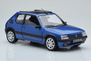 Peugeot 205 GTi 1.9 With Window Roof Miami Blue Norev 1:18 184844 Diecast - image 6 of 8