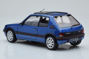 Peugeot 205 GTi 1.9 With Window Roof Miami Blue Norev 1:18 184844 Diecast - image 7 of 8