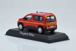 Peugeot Rifter Pompiers Red Norev 1:43 479069 Diecast - image 3 of 4