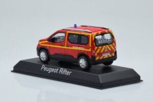 Peugeot Rifter Pompiers Secours Medical Red Norev 1:43 479070 Diecast - image 3 of 4