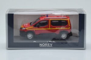 Peugeot Rifter Pompiers Secours Medical Red Norev 1:43 479070 Diecast - image 4 of 4