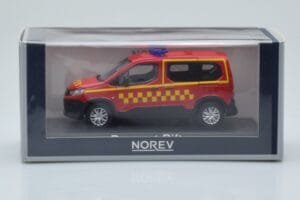 Peugeot Rifter Sapeurs Pompiers Red Norev 1:43 479071 Diecast - image 4 of 4