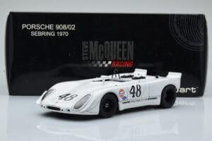 Porsche 908/02 #48 S. McQueen / P. Revson 12 Hours of Sebring 2nd Place Post Race Version 1970 AUTOart 1:18 87072 Diecast - image 8 of 8