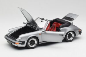 Porsche 911 930 Carrera 3.2 Cabriolet Grey Metallic Minichamps 1:18 100063034 Diecast - image 2 of 8