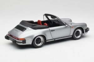 Porsche 911 930 Carrera 3.2 Cabriolet Grey Metallic Minichamps 1:18 100063034 Diecast - image 3 of 8