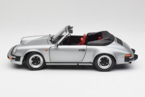 Porsche 911 930 Carrera 3.2 Cabriolet Grey Metallic Minichamps 1:18 100063034 Diecast - image 4 of 8