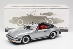 Porsche 911 930 Carrera 3.2 Cabriolet Grey Metallic Minichamps 1:18 100063034 Diecast - image 8 of 8